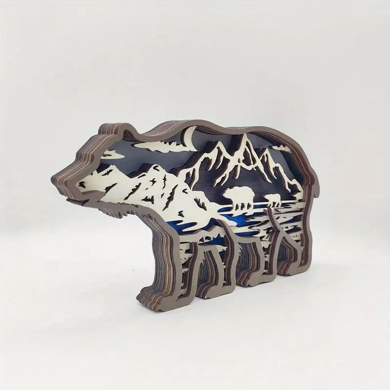 3D Handcrafted - Grizzly Bear