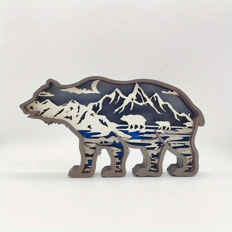 3D Handcrafted - Grizzly Bear